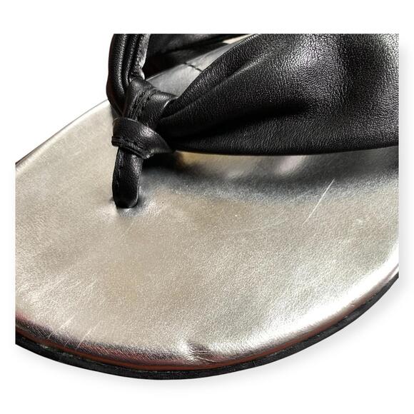 New! BOC Børn Concept Women's Sandals Shoes Size 6M Black Leather Flip Flop - Picture 3 of 7